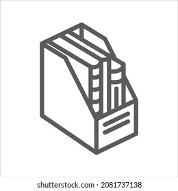 Folder File Office Supplies Simple Line Icon