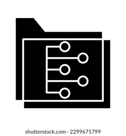 folder file organize user interface black Icon button