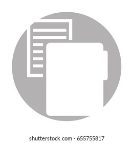 folder file with paper isolated icon