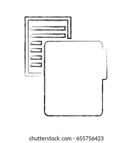 folder file with paper isolated icon