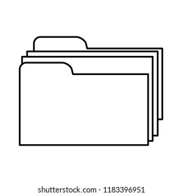 Folder file symbol in black and white