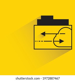 folder and file transfer on yellow background