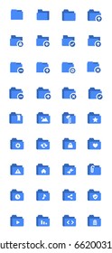 Folder File Vector Color Icon Set