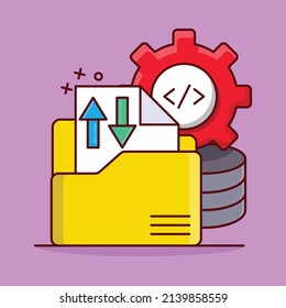 folder file Vector illustration on a transparent background.Premium quality symmbols. vector line flat  icon for concept and graphic design.