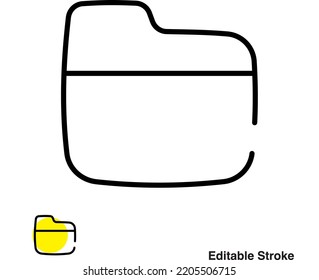 Folder File Vector Outline Icon