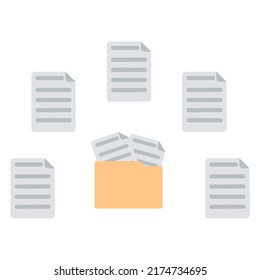 folder with files around which files