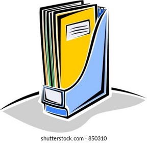 Folder with files and documents. Check my portfolio for many more images of this series.
