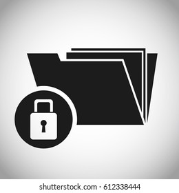 folder files padlock protection data