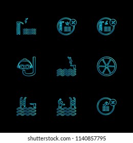 folder files  summer  beach  picnic  drinks  shorts  swimming  hot  surffing  games  sports  icon vector design  flat  collection style creative  icons