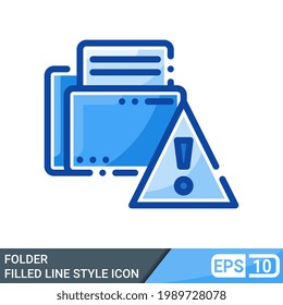 folder filled line style icon. vector illustration for web or app development. EPS 10