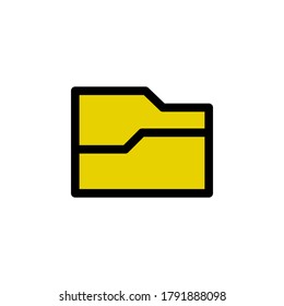 Folder filled outline icon. symbol vector on white background