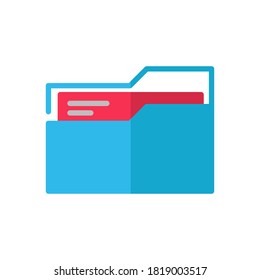 folder flat Icon. bank and financial vector illustration on white background