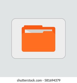Folder  flat icon illustration isolated vector sign symbol