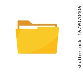 Folder Flat icon vector illustration