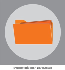Folder flat icon – vector illustration. eps 10 