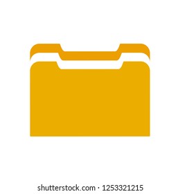 Folder flat icon – vector for stock