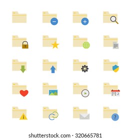 Folder Flat Icons color