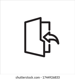 Folder. Flat line vector icon for mobile application, button and website design. Illustration isolated on white background. EPS 10 design, logo, app, infographic, 
