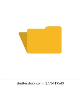 Folder flat, piece of cheese icon, vector illustration isolated on white background