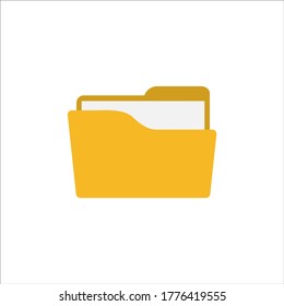 Folder flat, piece of cheese icon, vector illustration isolated on white background