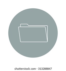 folder flat web icon. Vector EPS 10