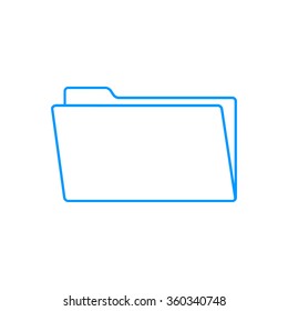 folder flat web icon. Vector EPS 10