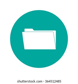 folder flat web icon. Vector EPS 10