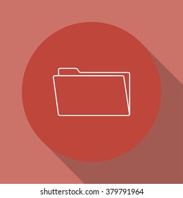 folder flat web icon. Vector EPS 10