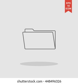folder flat web icon. Vector EPS 10