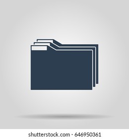 folder flat web icon. Vector EPS 10