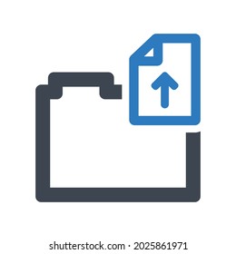 Folder get icon.upload,file (vector illustration)