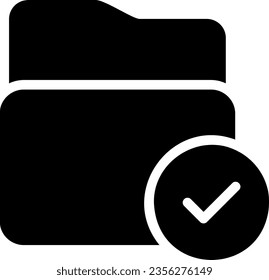 folder glyph icon illustration vector