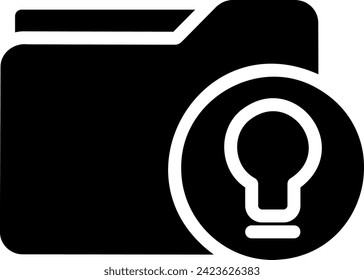 vector de ilustración de icono de glifo de carpeta
