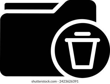 folder glyph icon illustration vector