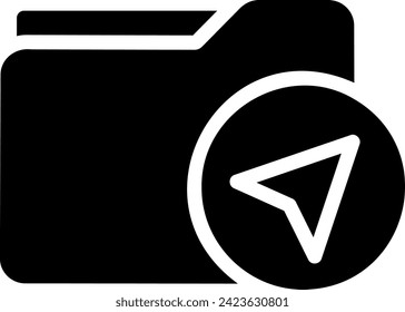 folder glyph icon illustration vector