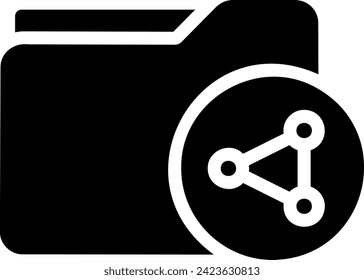 vector de ilustración de icono de glifo de carpeta