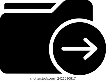 folder glyph icon illustration vector