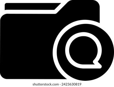 folder glyph icon illustration vector
