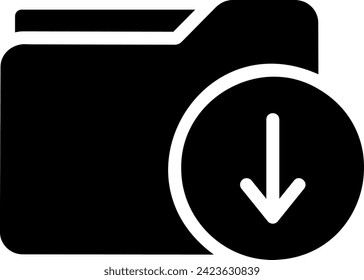 folder glyph icon illustration vector
