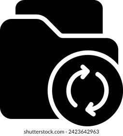 folder glyph icon illustration vector