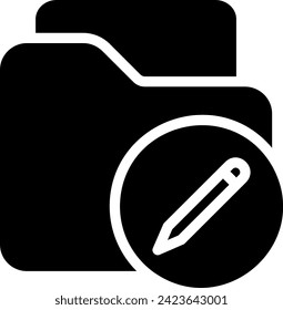 Ordner-Glyphe-Symbol-Vektorgrafik