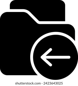 Ordner-Glyphe-Symbol-Vektorgrafik