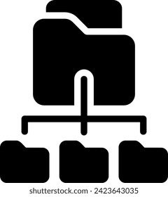 folder glyph icon illustration vector