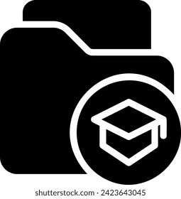 folder glyph icon illustration vector