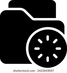 Ordner-Glyphe-Symbol-Vektorgrafik