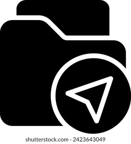 folder glyph icon illustration vector
