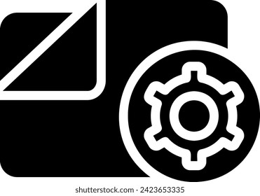 vector de ilustración de icono de glifo de carpeta