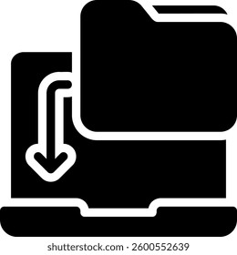 folder glyph icon illustration vector