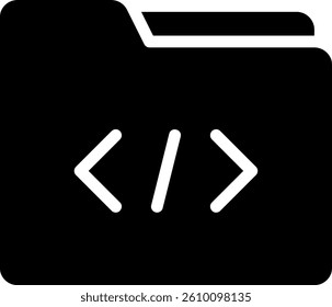 folder glyph icon illustration vector