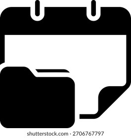 Vector de ilustración de icono de glifo de carpeta